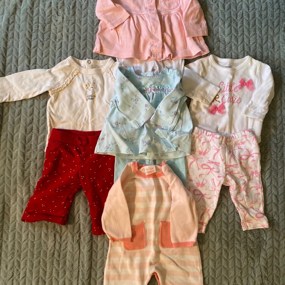 Size 0-3 month winter/spring baby girl clothes